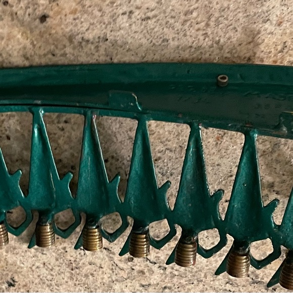 Vintage enamel brass Hanukkah menorah made in Israel REG. DES. 1734